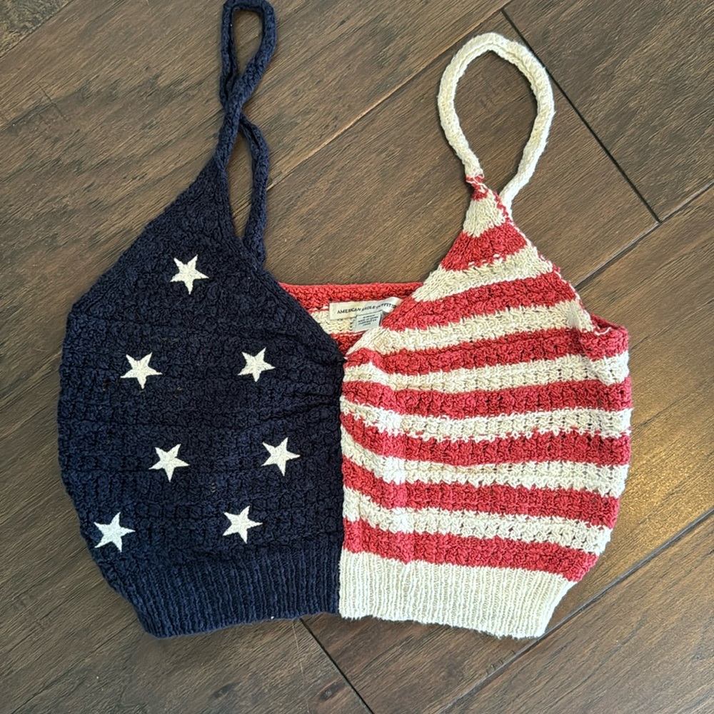 American Flag Knit Bralette